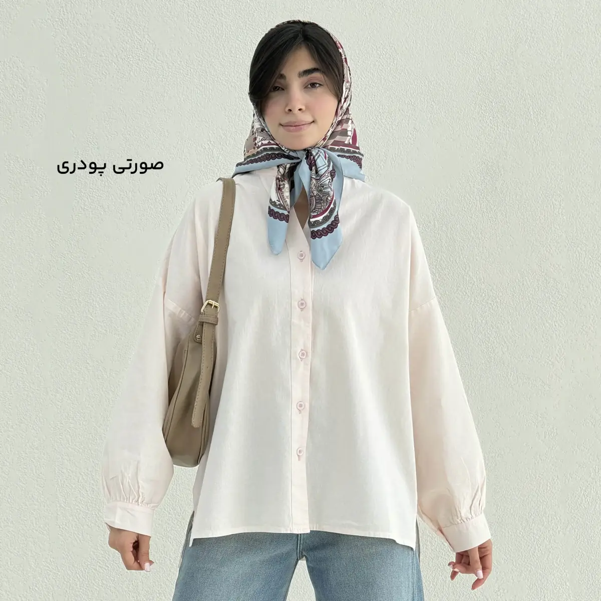 شومیز زنانه لینن یقه فرنچ | آی بولک