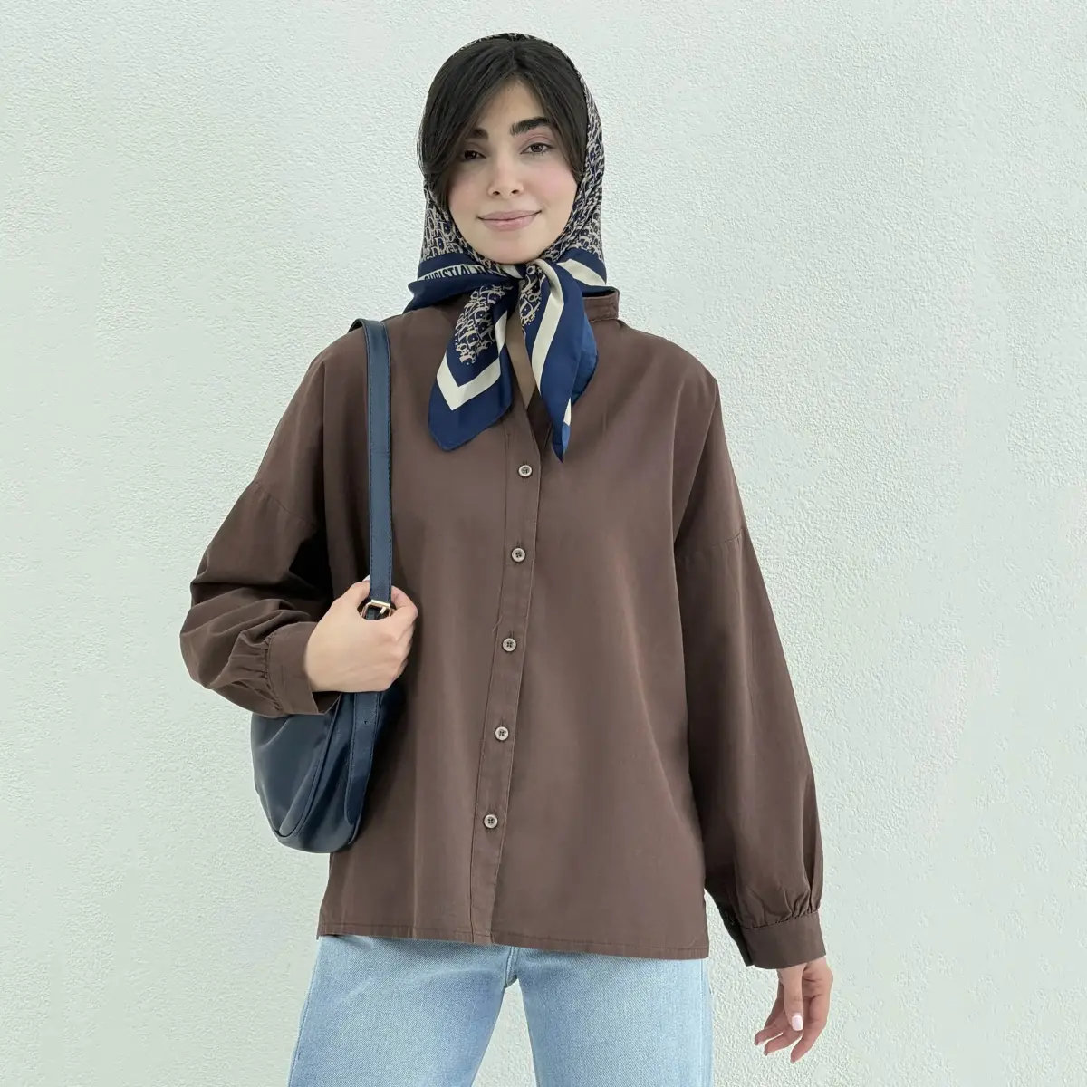 شومیز زنانه لینن یقه فرنچ | آی بولک