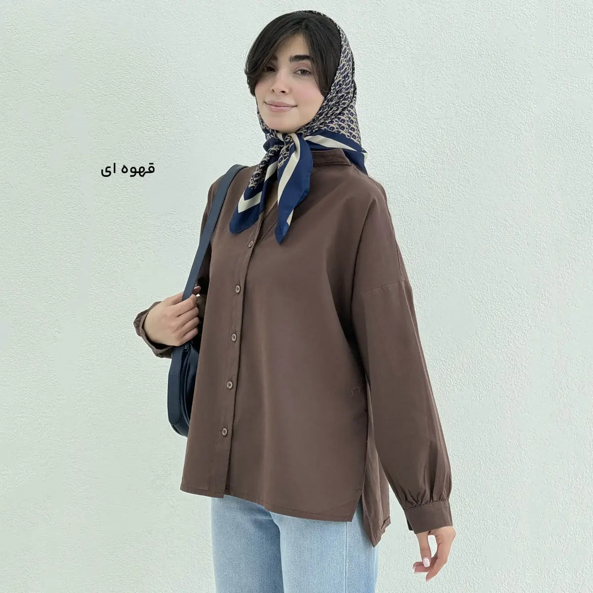 شومیز زنانه لینن یقه فرنچ | آی بولک