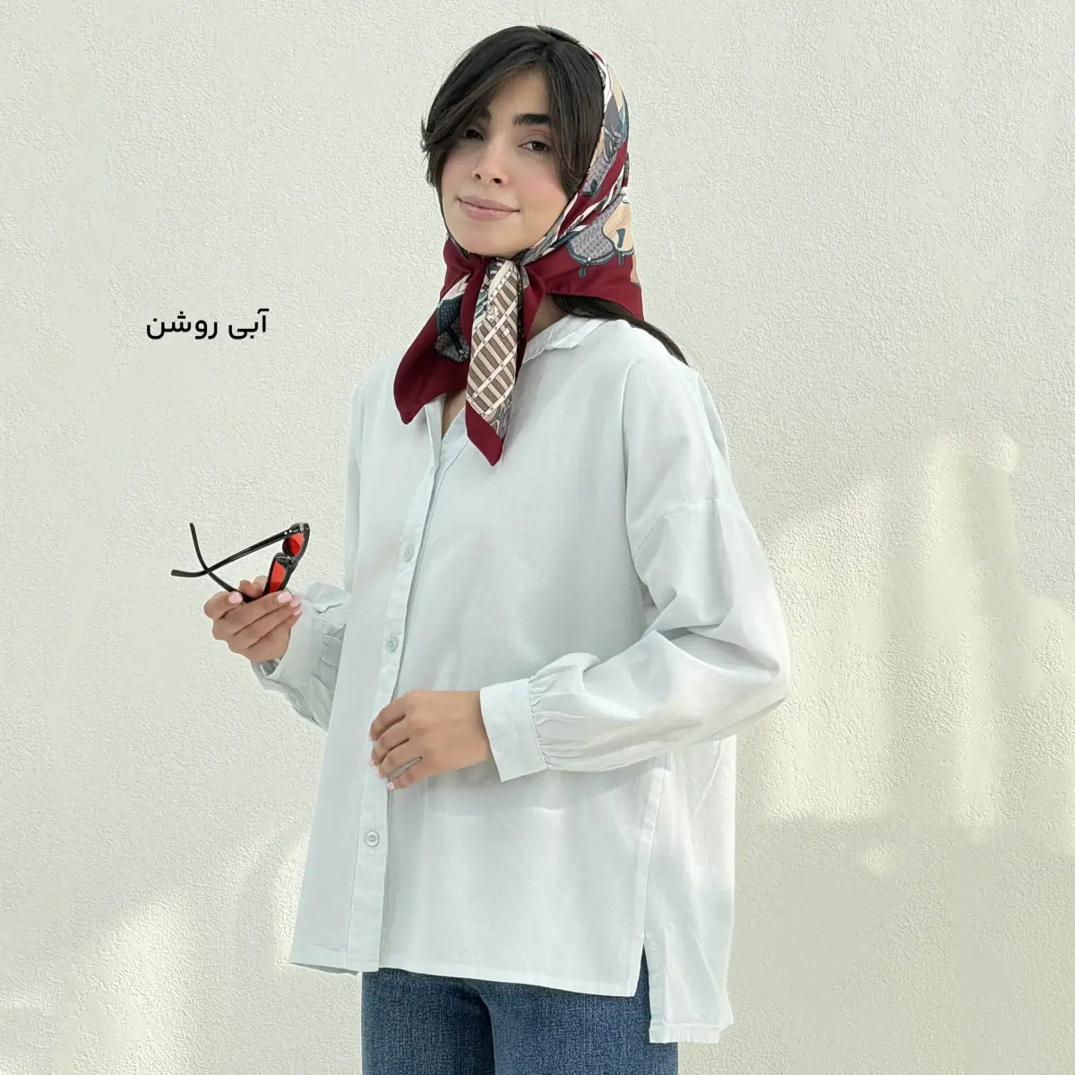 شومیز زنانه لینن یقه فرنچ | آی بولک