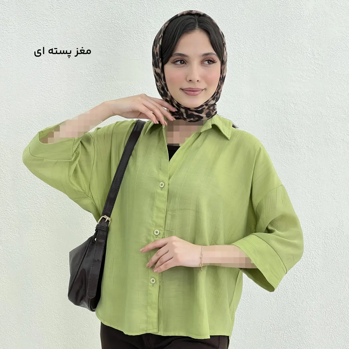 شومیز باکسی زنانه یقه مردانه NR | آی بولک