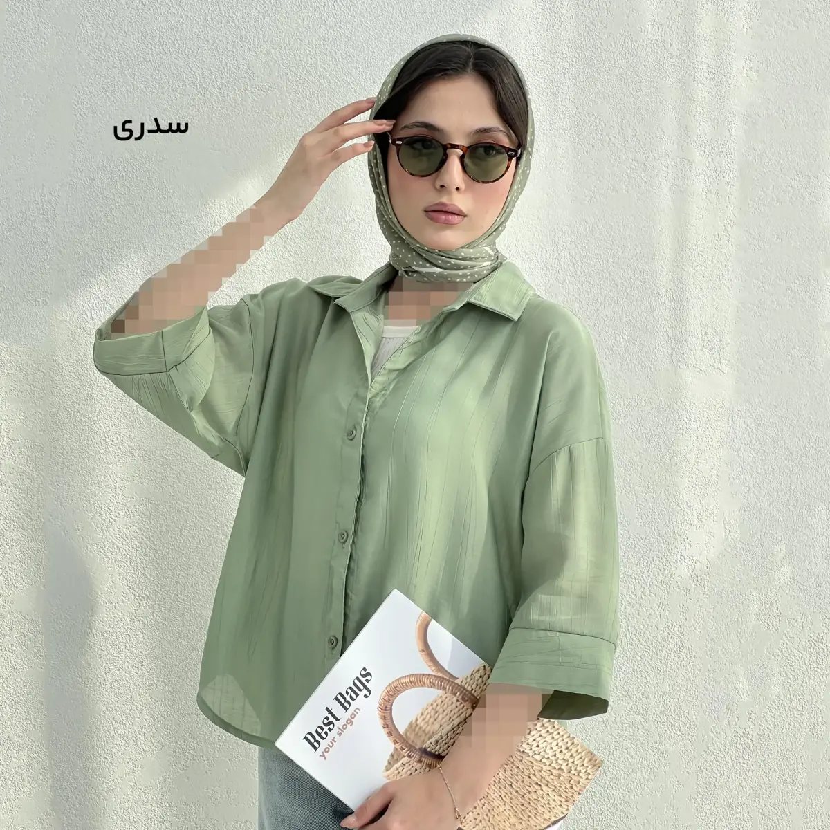 شومیز باکسی زنانه یقه مردانه NR | آی بولک