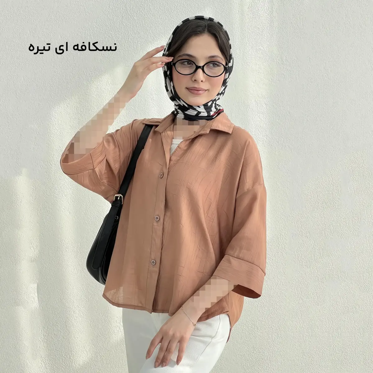 شومیز باکسی زنانه یقه مردانه NR | آی بولک