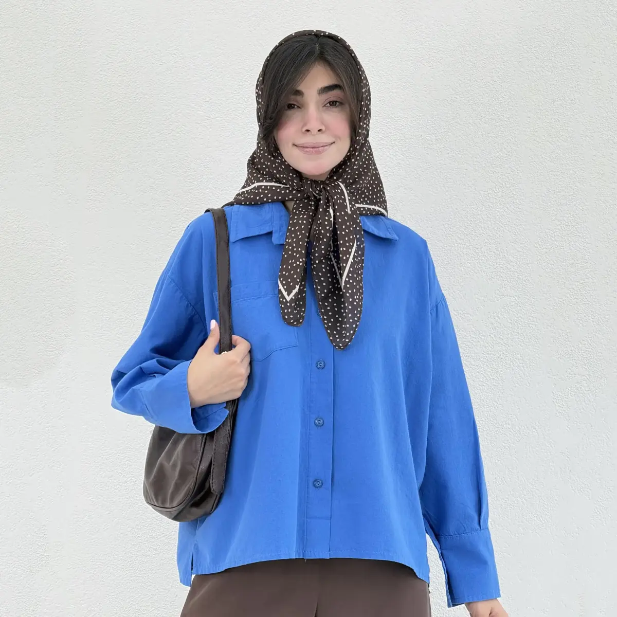 شومیز زنانه لینن قواره دار تک جیب | آی بولک