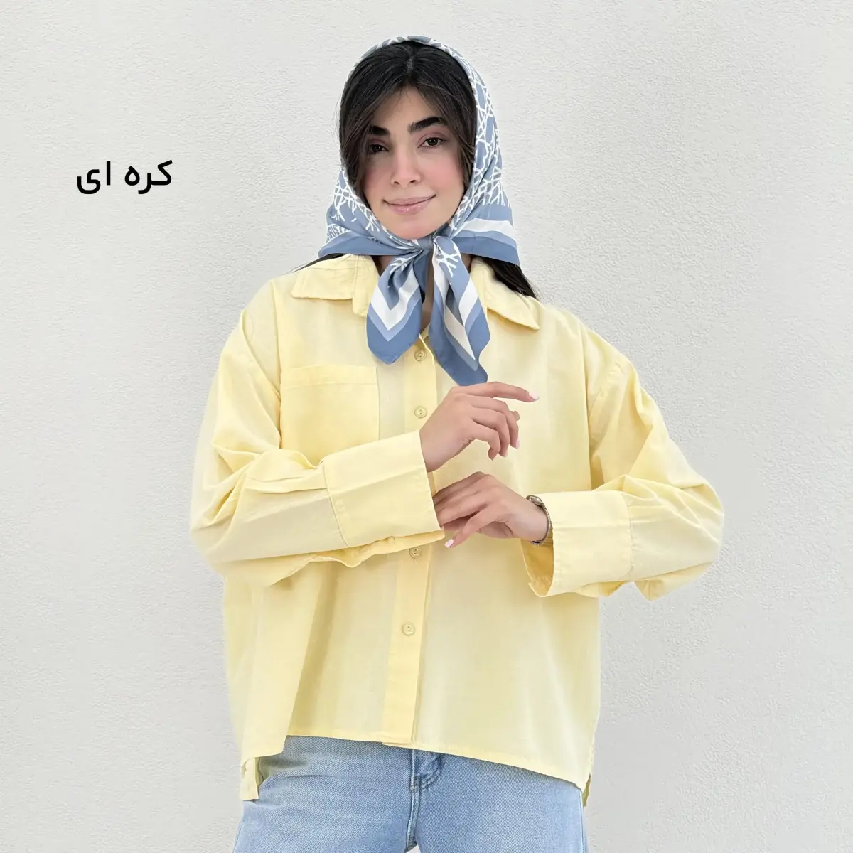 شومیز زنانه لینن قواره دار تک جیب | آی بولک