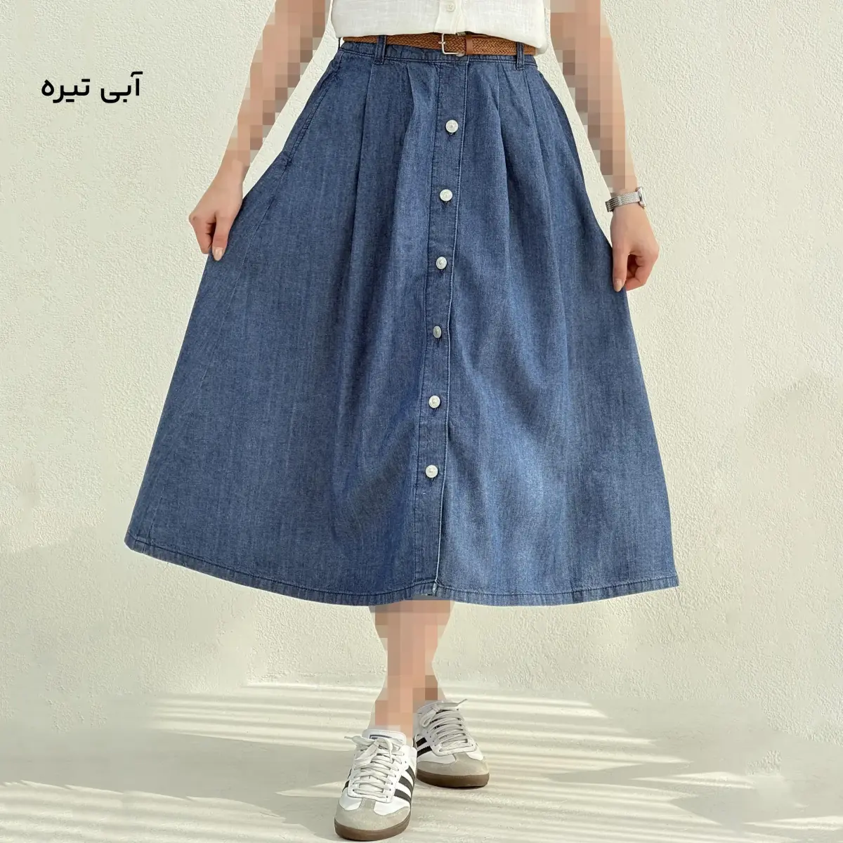 دامن جین زنانه کمربند دار | آی بولک
