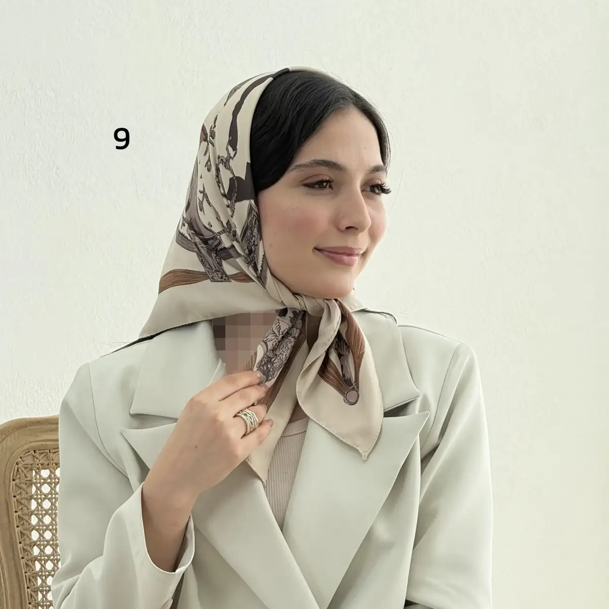 مینی اسکارف زنانه طرح زنجیری | آی بولک