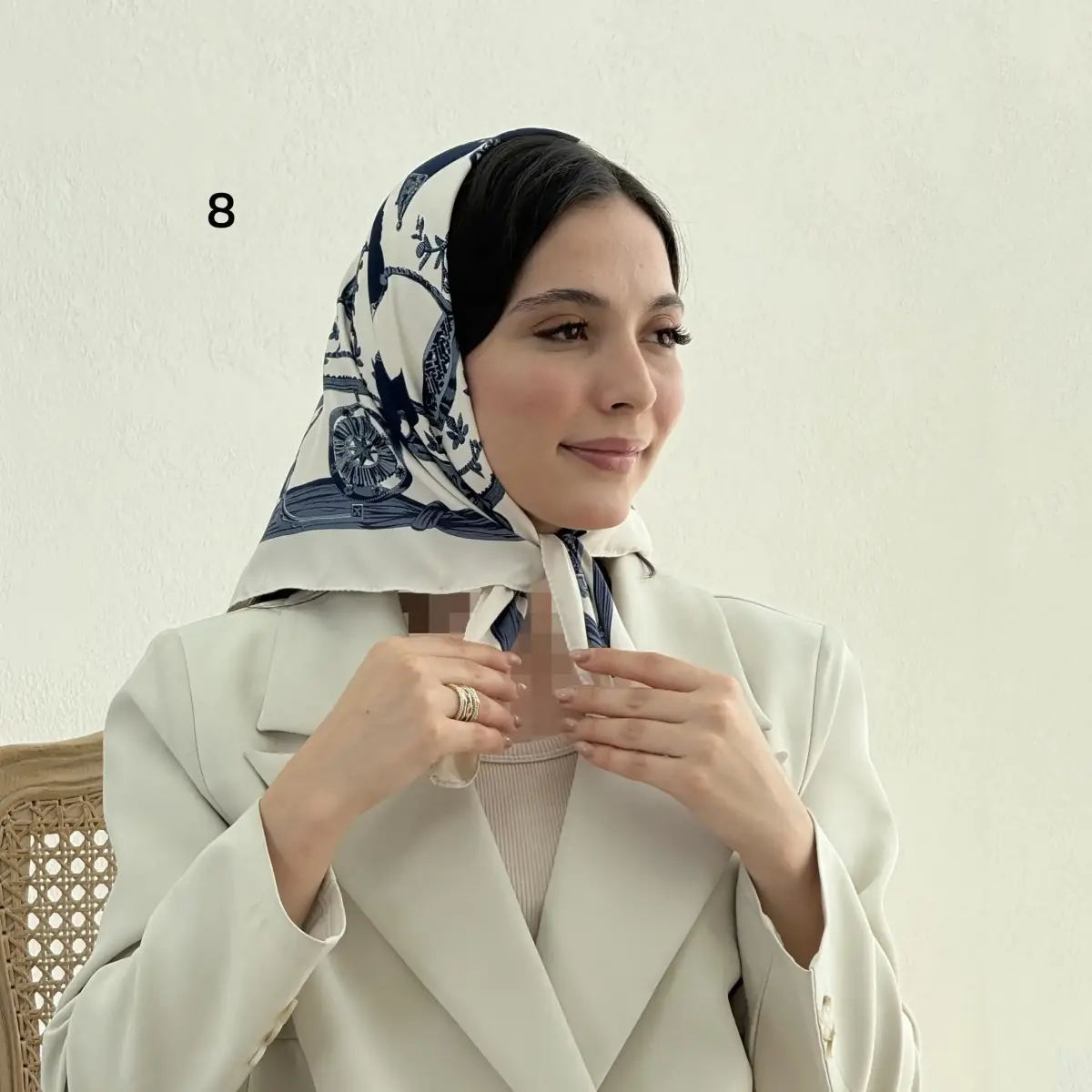 مینی اسکارف زنانه طرح زنجیری | آی بولک