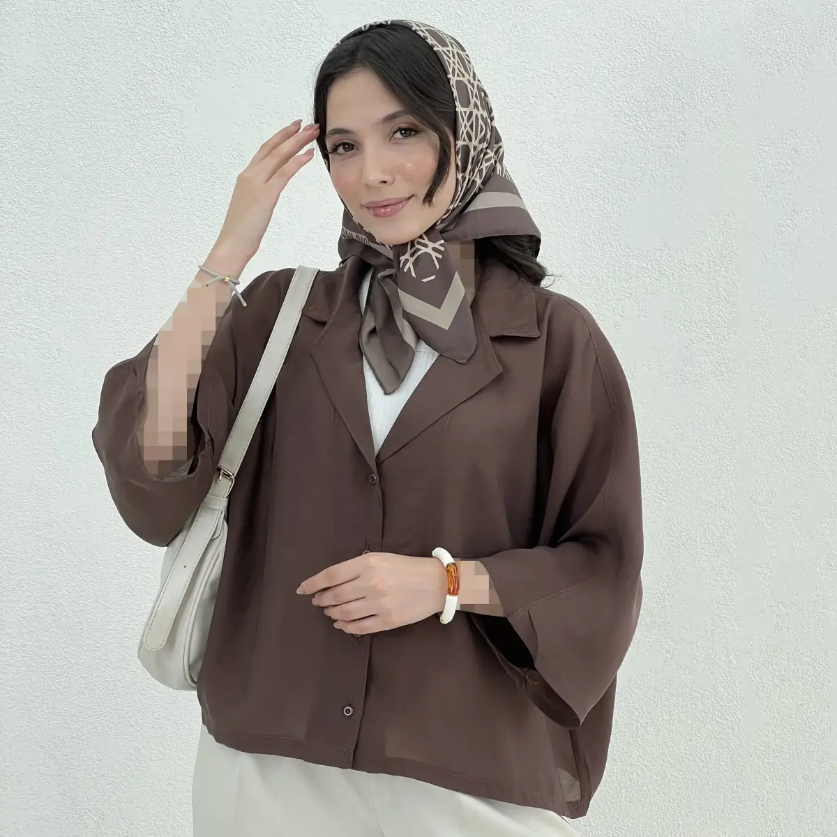 شومیز زنانه سیلک پری یقه انگلیسی | آی بولک