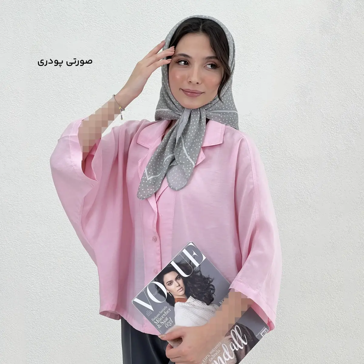 شومیز زنانه سیلک پری یقه انگلیسی | آی بولک
