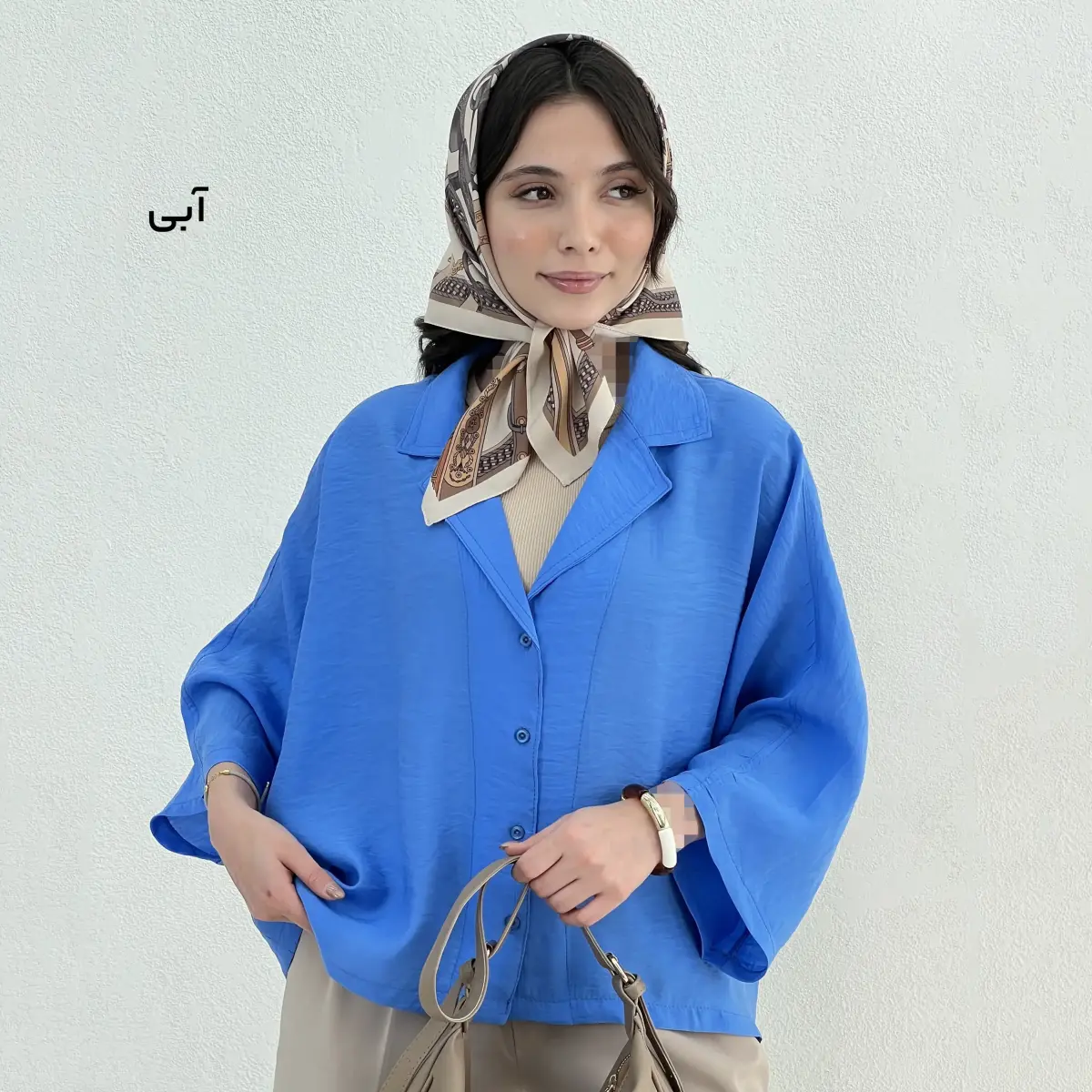 شومیز زنانه سیلک پری یقه انگلیسی | آی بولک