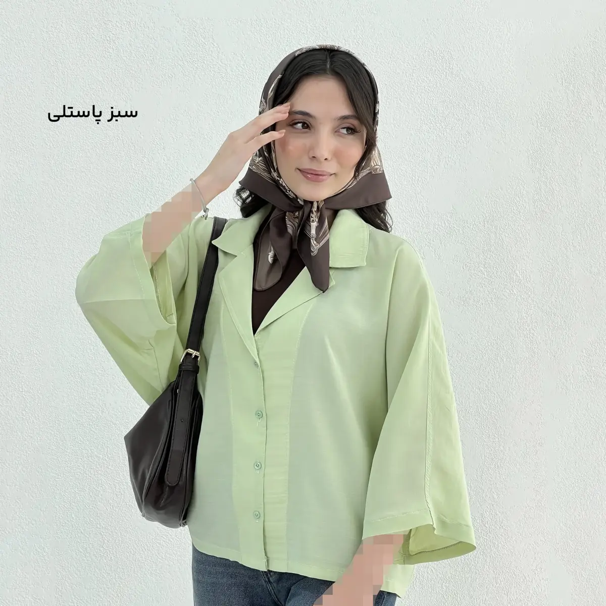 شومیز زنانه سیلک پری یقه انگلیسی | آی بولک