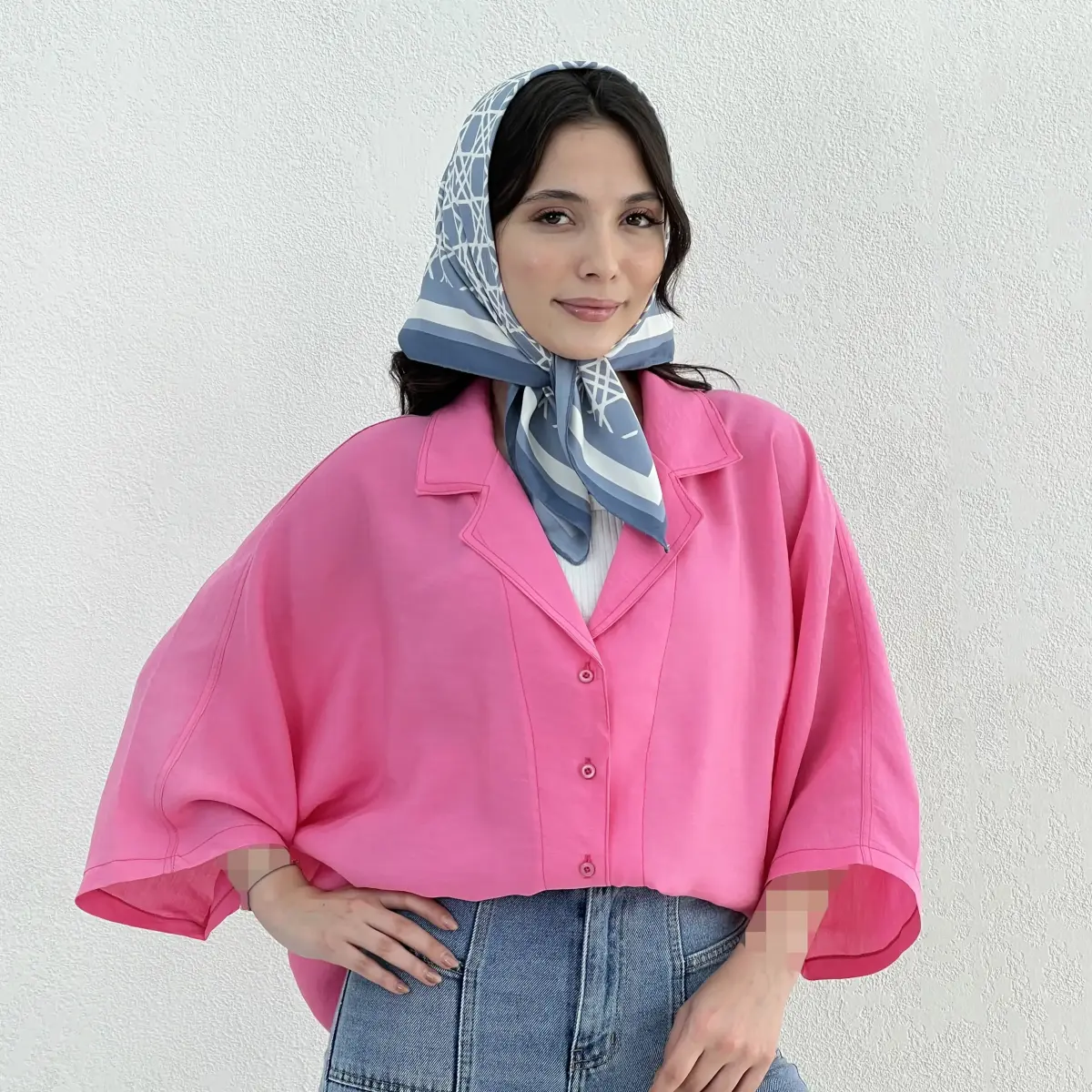 شومیز زنانه سیلک پری یقه انگلیسی | آی بولک