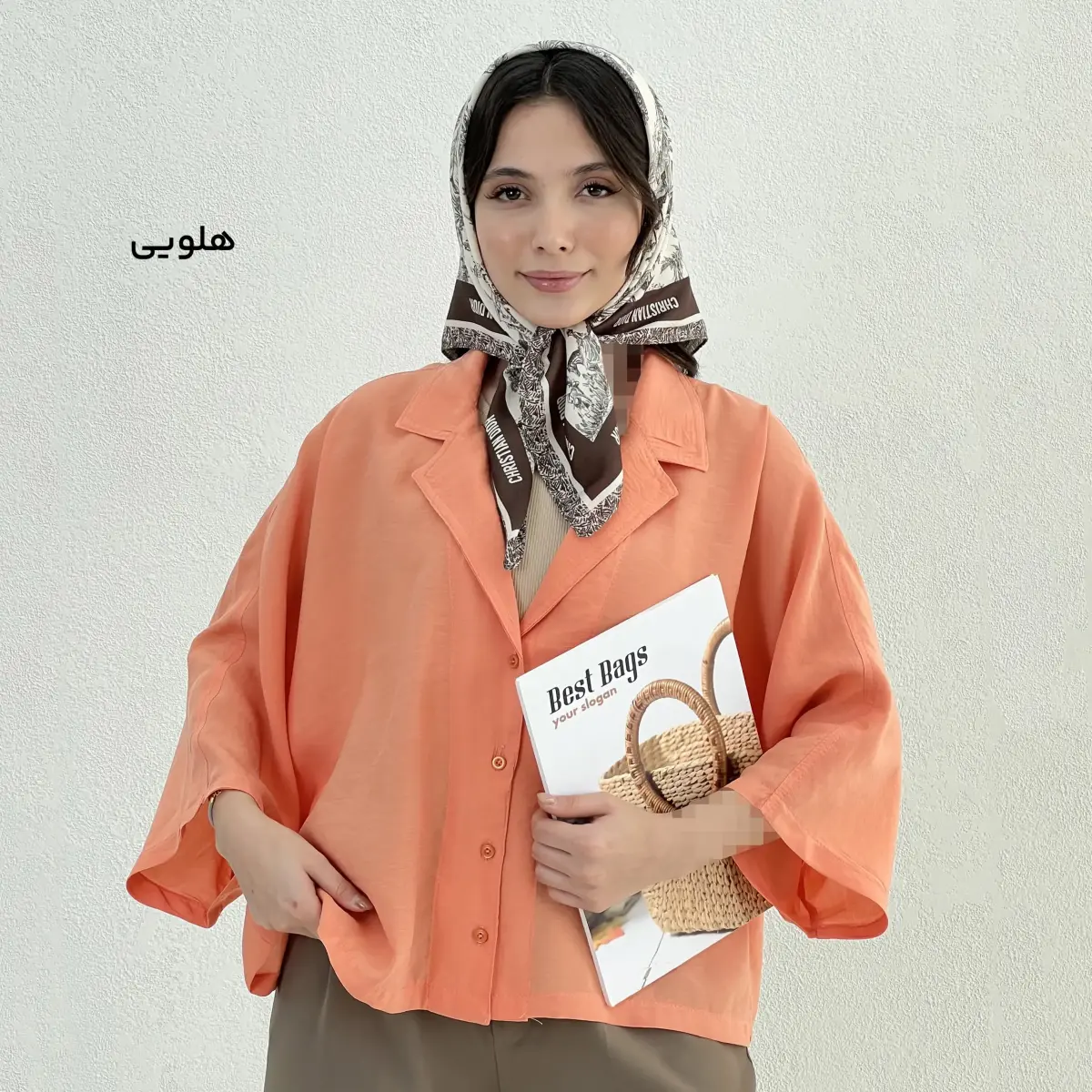 شومیز زنانه سیلک پری یقه انگلیسی | آی بولک