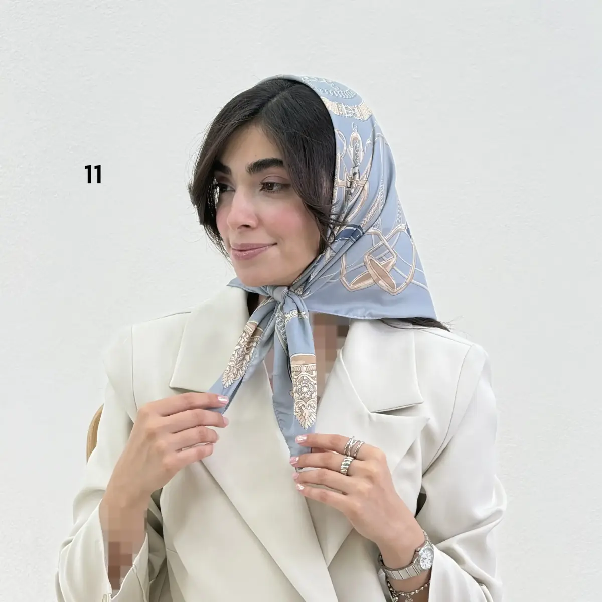 مینی اسکارف زنانه تویل طرحدار | آی بولک
