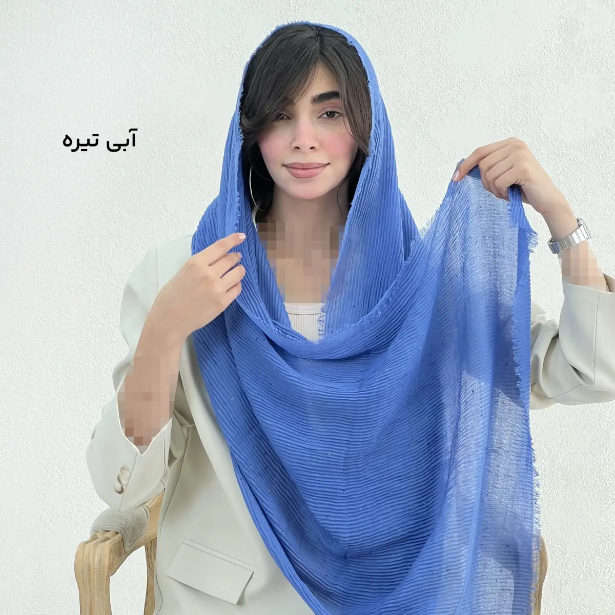 شال زنانه پلیسه دانه رنگی | آی بولک