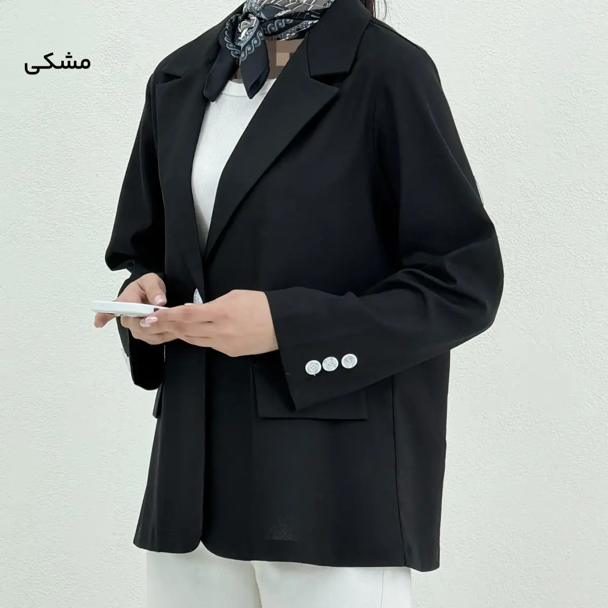 کت زنانه یقه انگلیسی لینن | آی بولک