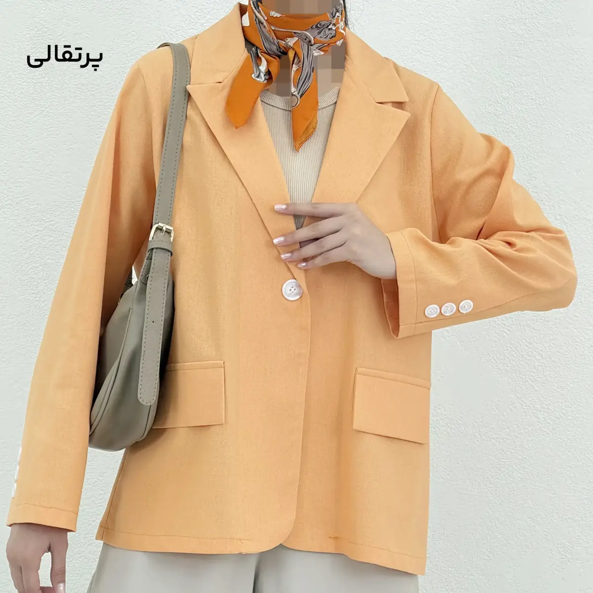 کت زنانه یقه انگلیسی لینن | آی بولک