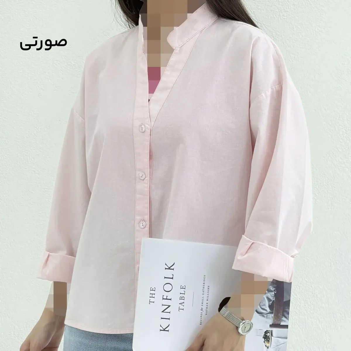شومیز زنانه لینن یقه فرنچ | آی بولک