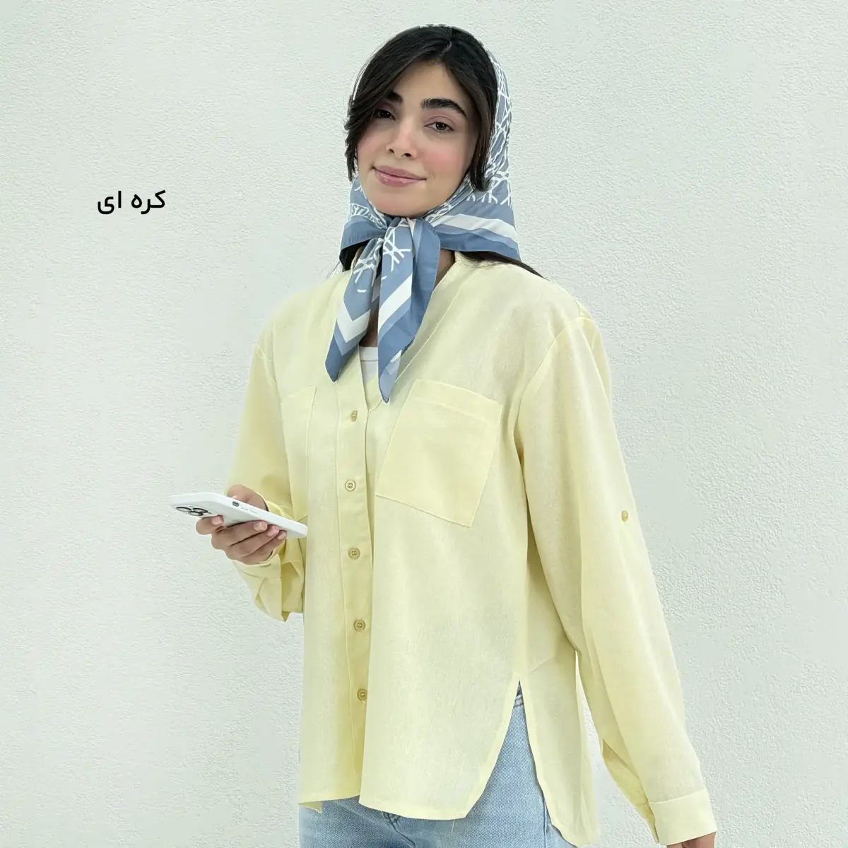 شومیز زنانه لینن دوجیب | آی بولک