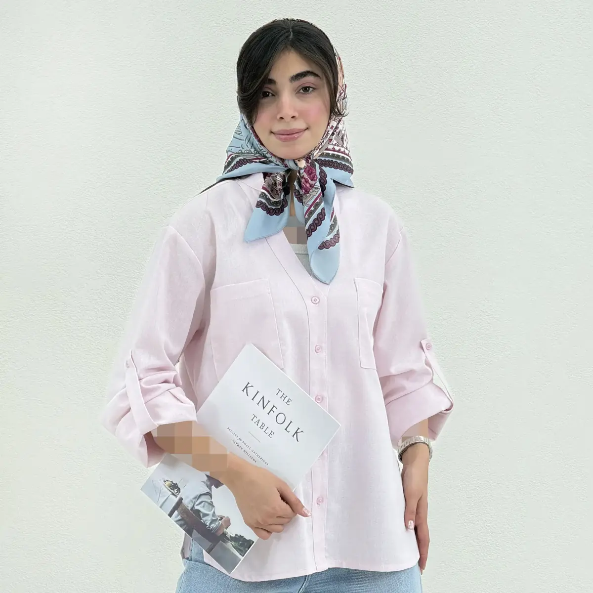شومیز زنانه لینن دوجیب | آی بولک