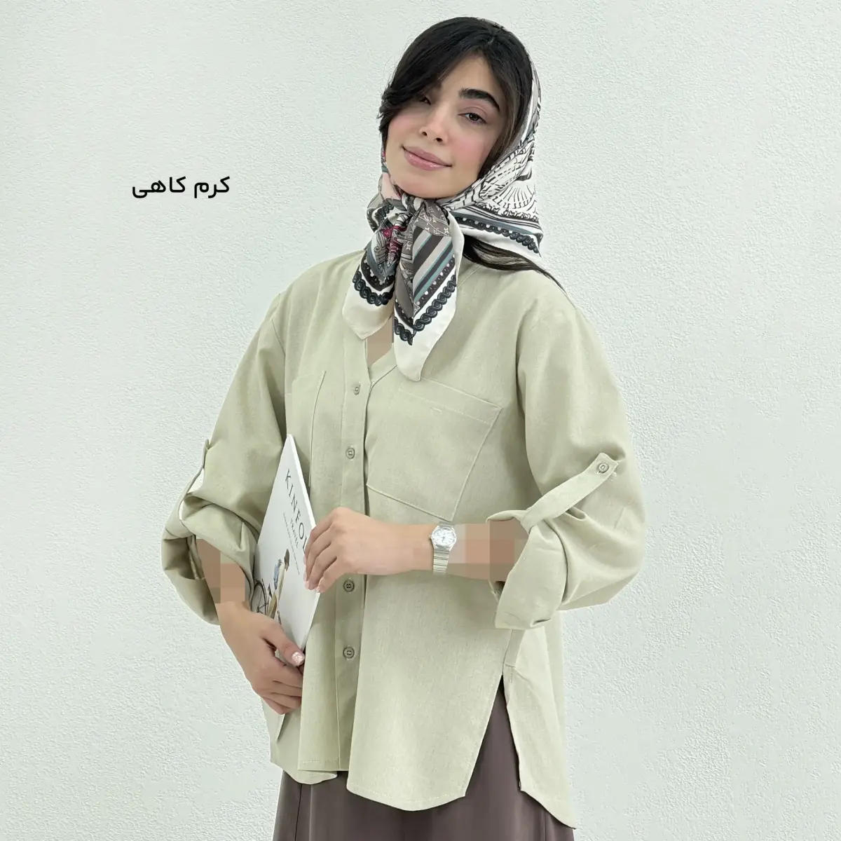 شومیز زنانه لینن دوجیب | آی بولک