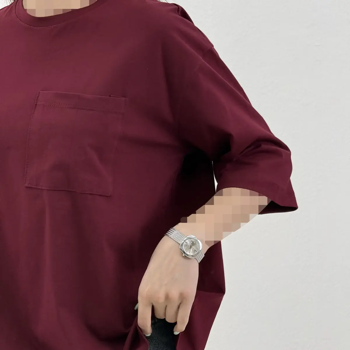 تیشرت زنانه باکسی تک جیب | آی بولک