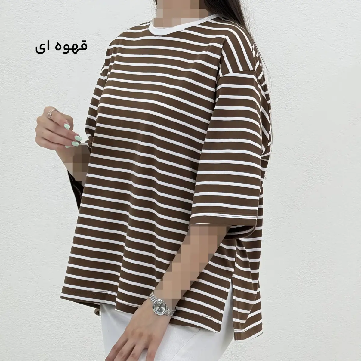 تیشرت زنانه راه راه یقه گرد | آی بولک