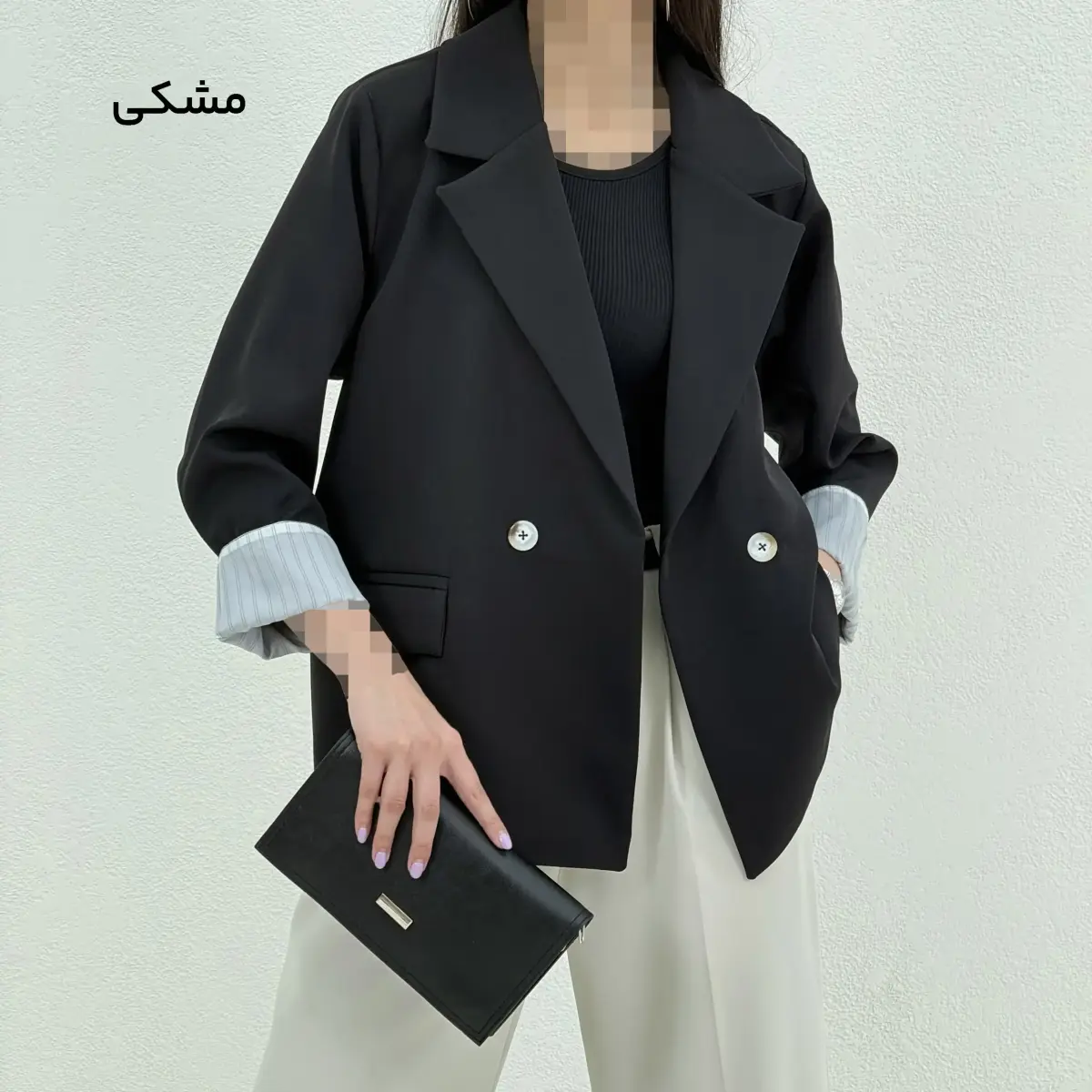 کت زنانه کرپ دکمه نما | آی بولک