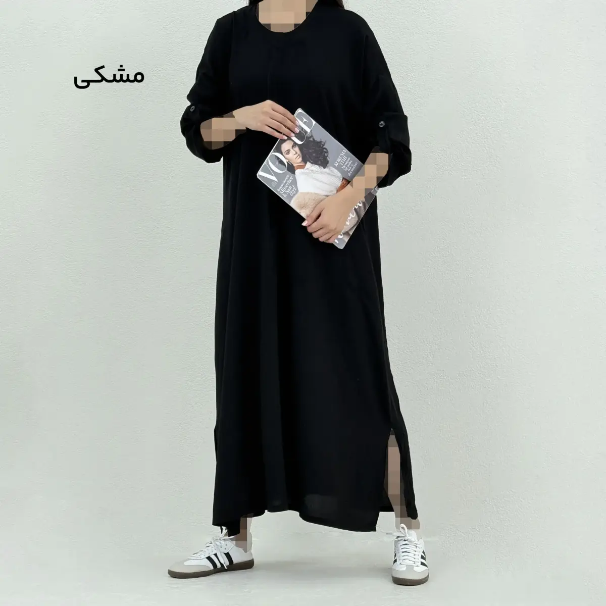 پیراهن زنانه بلند نخی پاگون دار | آی بولک