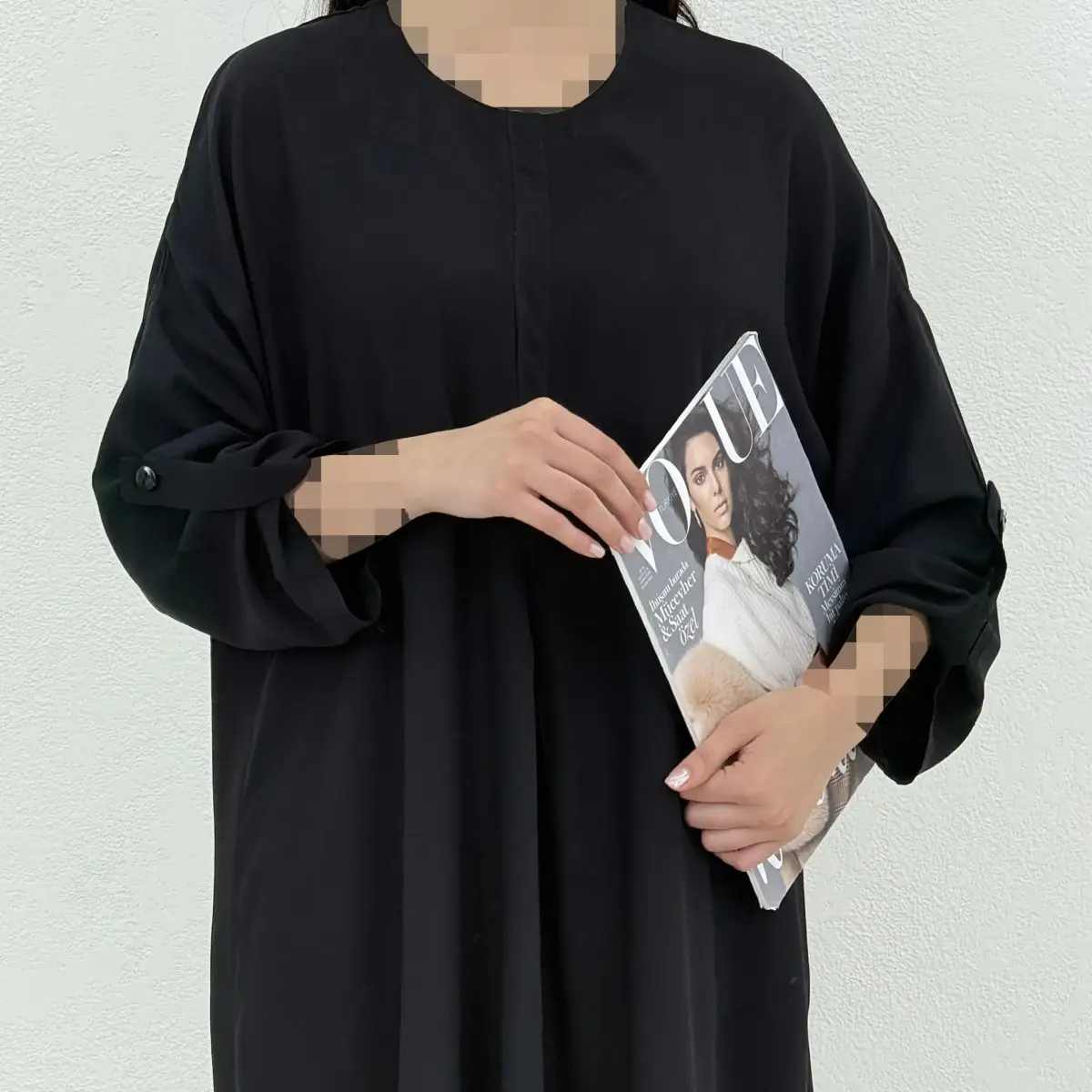 پیراهن زنانه بلند نخی پاگون دار | آی بولک