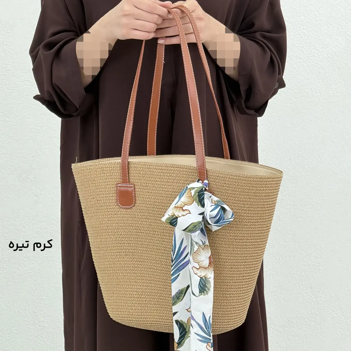 کیف زنانه دوشی حصیری بند چرمی | آی بولک