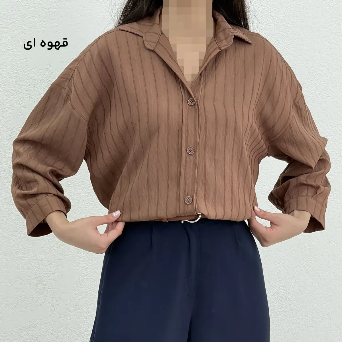 شومیز زنانه پری یقه مردانه | آی بولک
