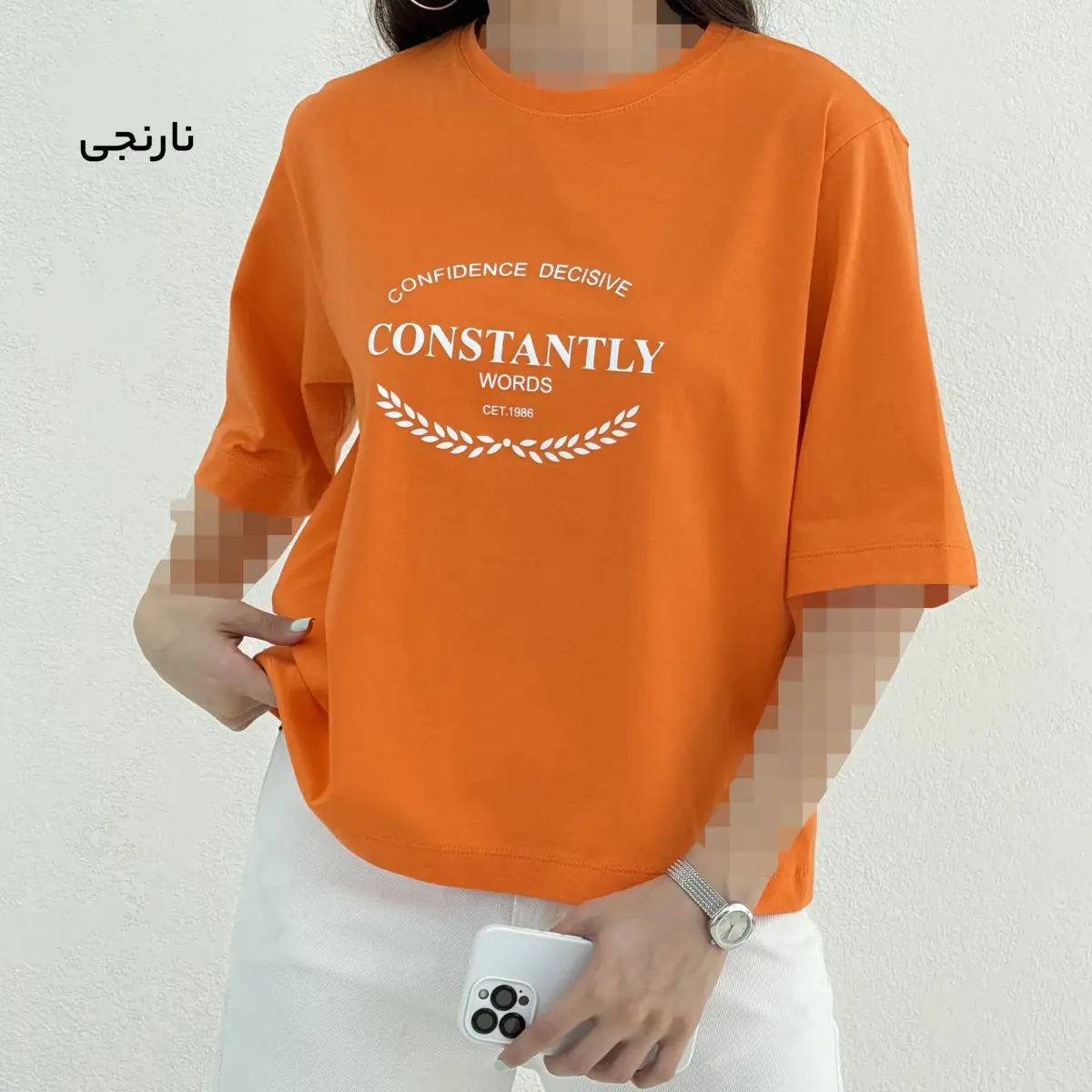تیشرت زنانه باکسی نوشته | آی بولک