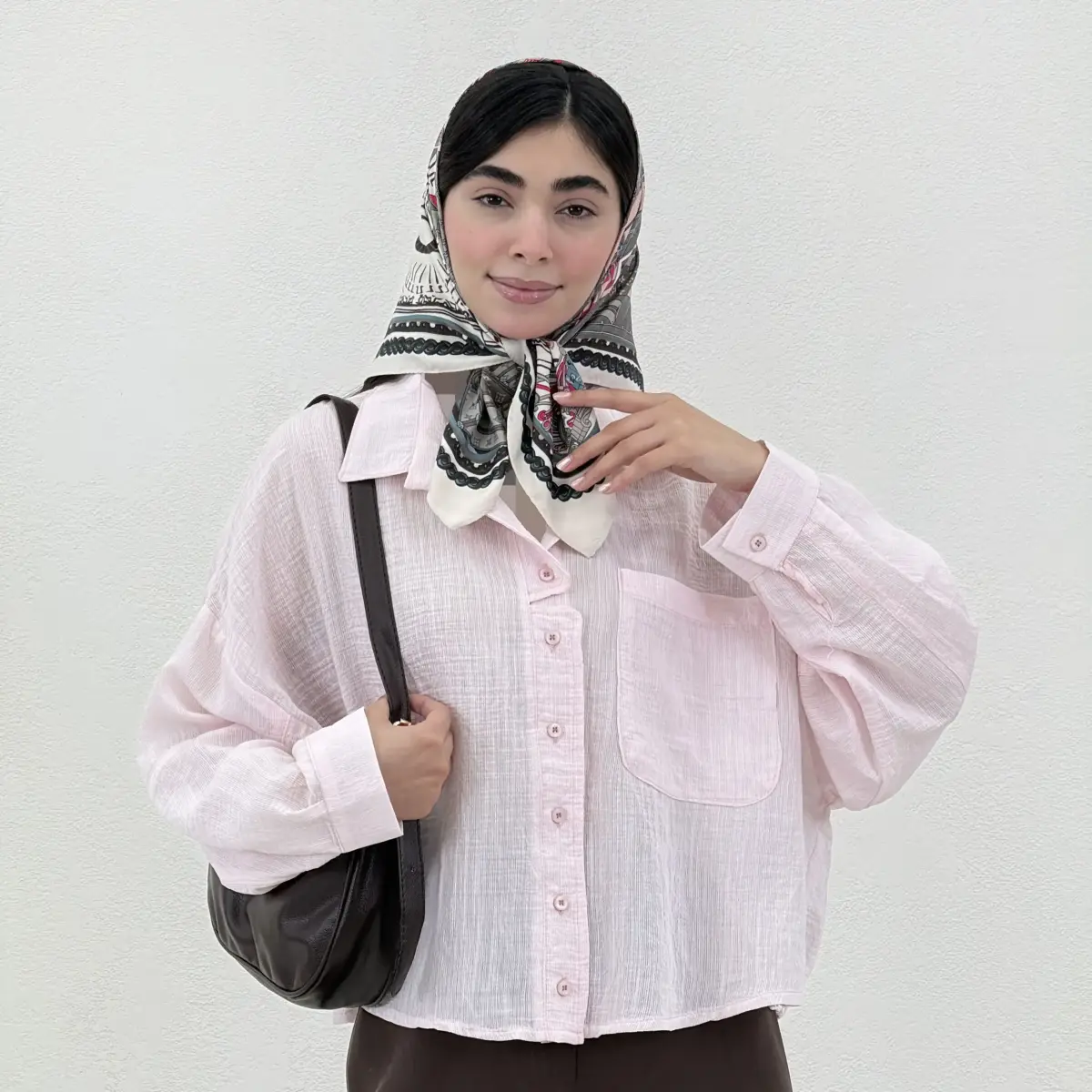 شومیز زنانه پری شیشه ای یقه مردانه | آی بولک