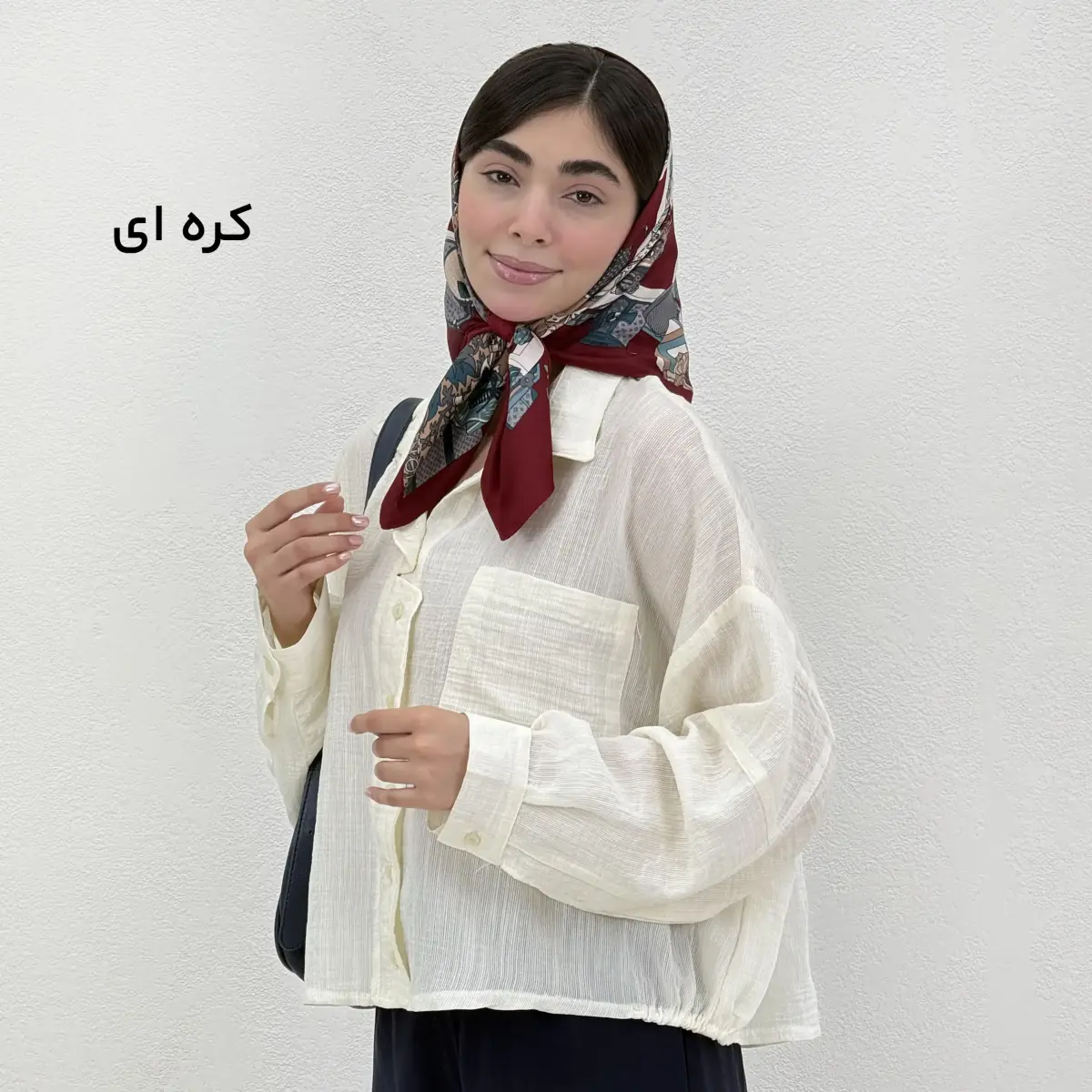 شومیز زنانه پری شیشه ای یقه مردانه | آی بولک