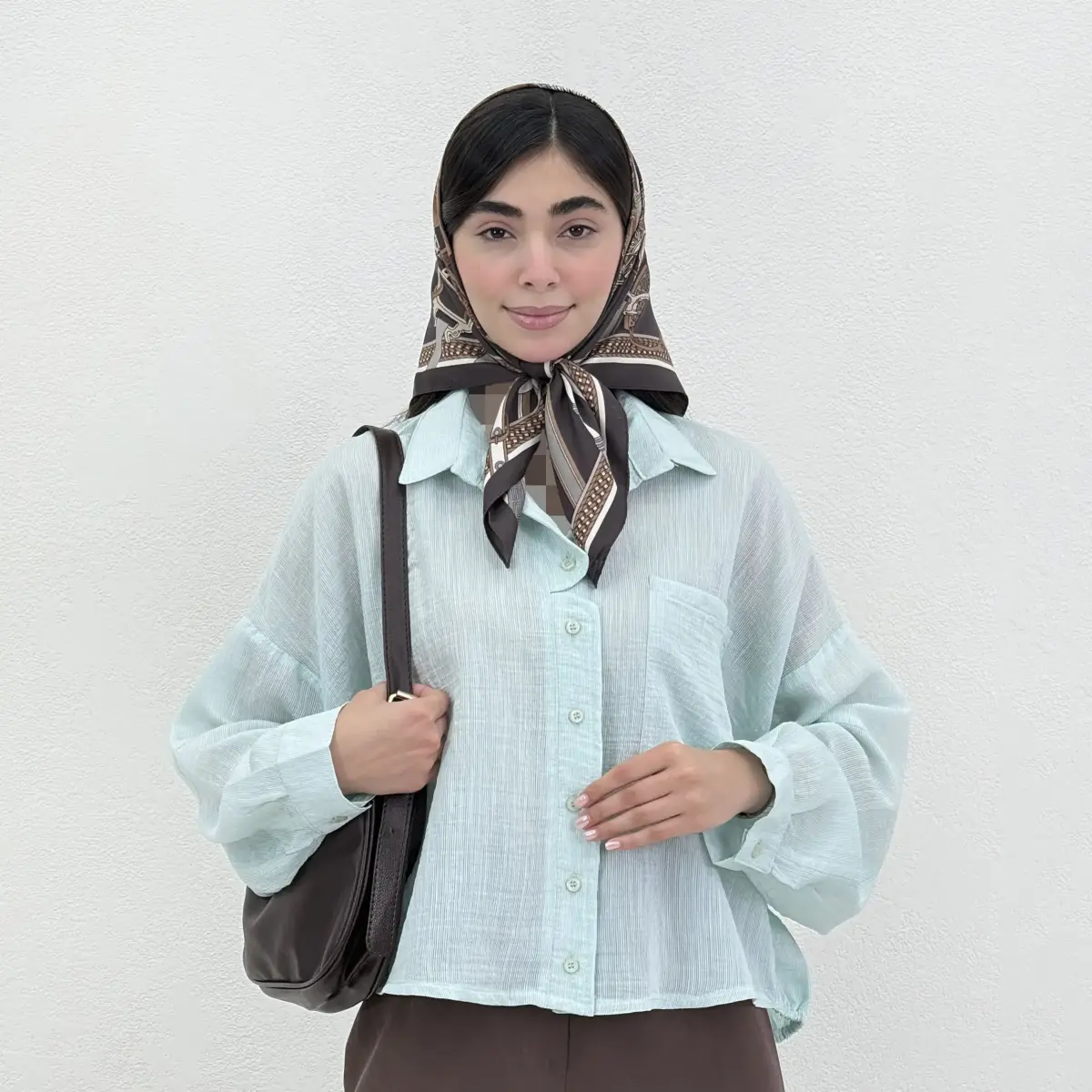 شومیز زنانه پری شیشه ای یقه مردانه | آی بولک