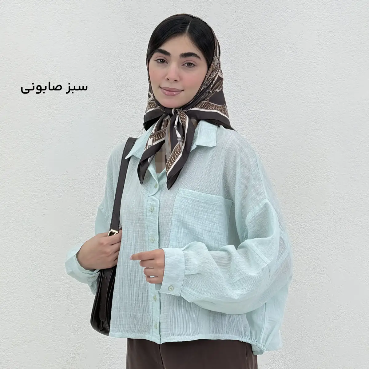 شومیز زنانه پری شیشه ای یقه مردانه | آی بولک