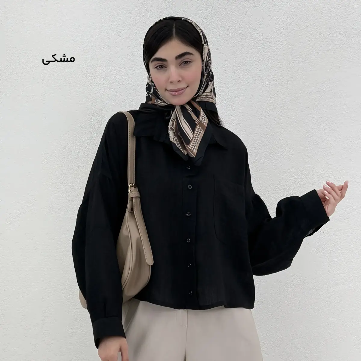 شومیز زنانه پری شیشه ای یقه مردانه | آی بولک