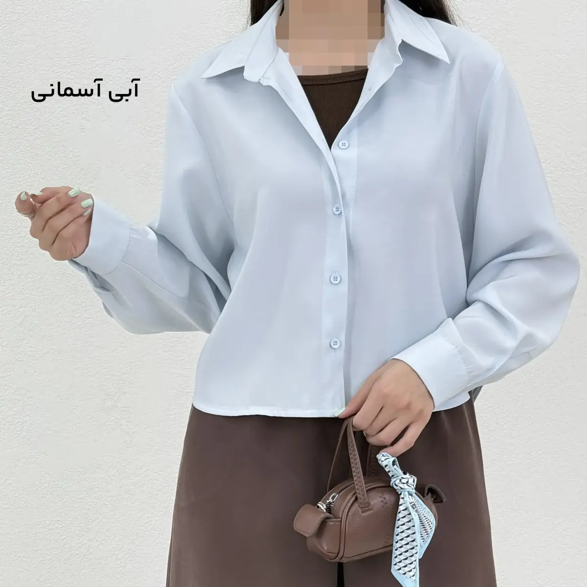 شومیز زنانه سیلک پری یقه مردانه | آی بولک