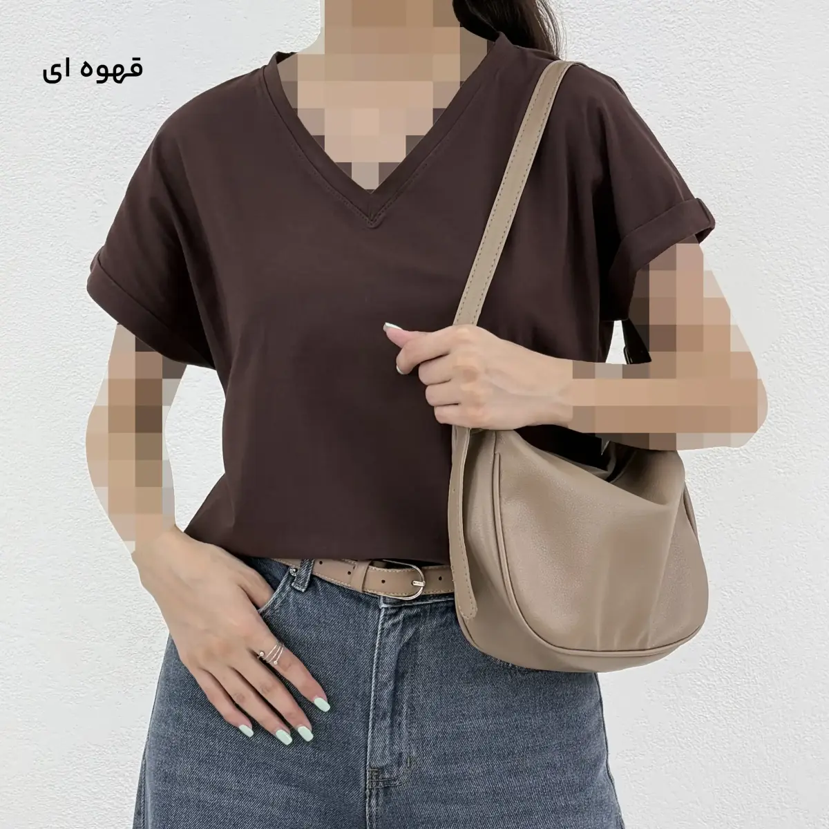 تیشرت زنانه  یقه هفت رنگی | آی بولک