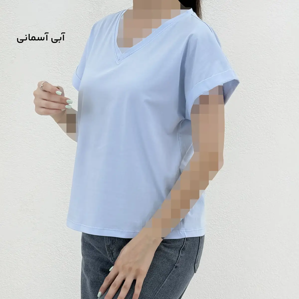 تیشرت زنانه  یقه هفت رنگی | آی بولک