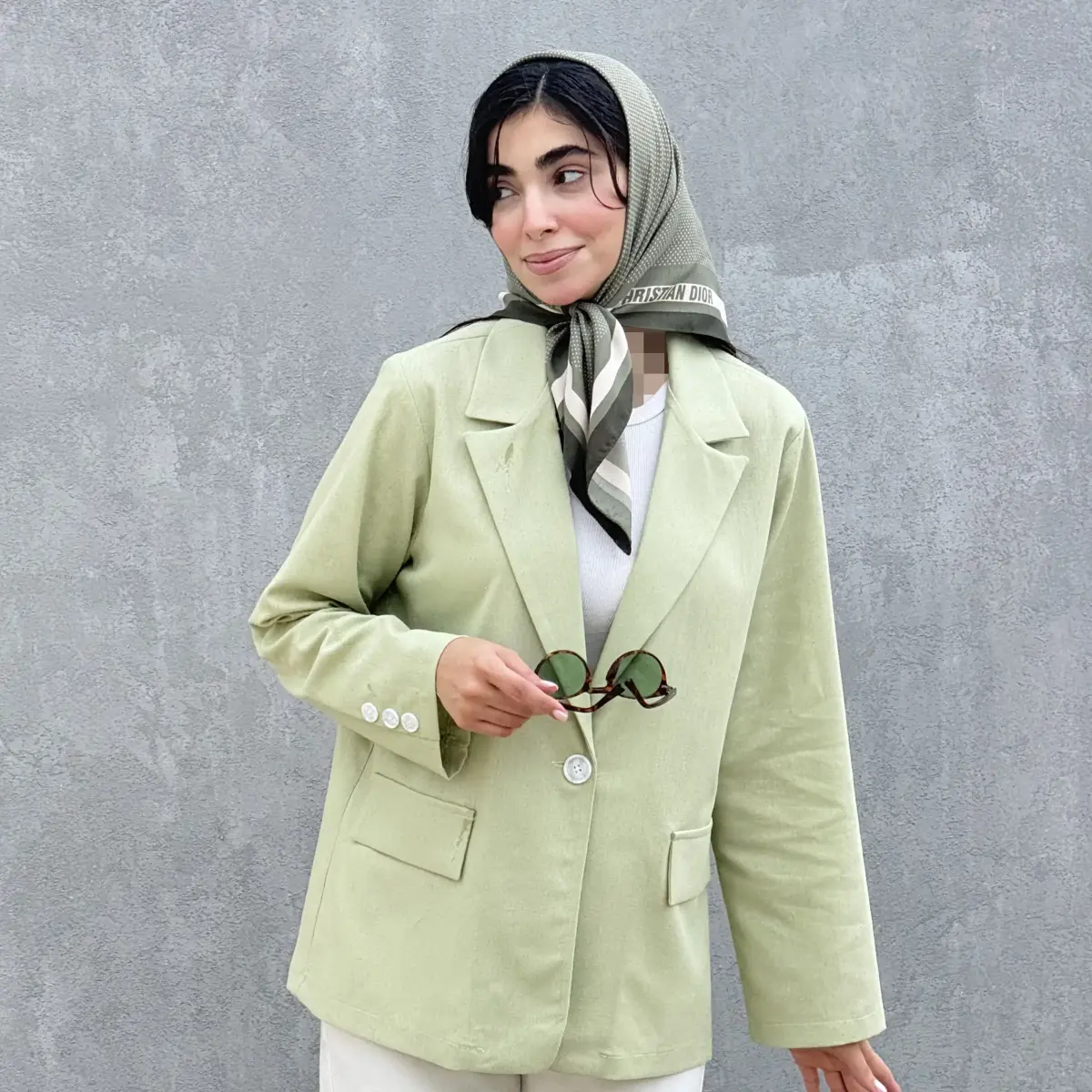 کت زنانه یقه انگلیسی لینن | آی بولک