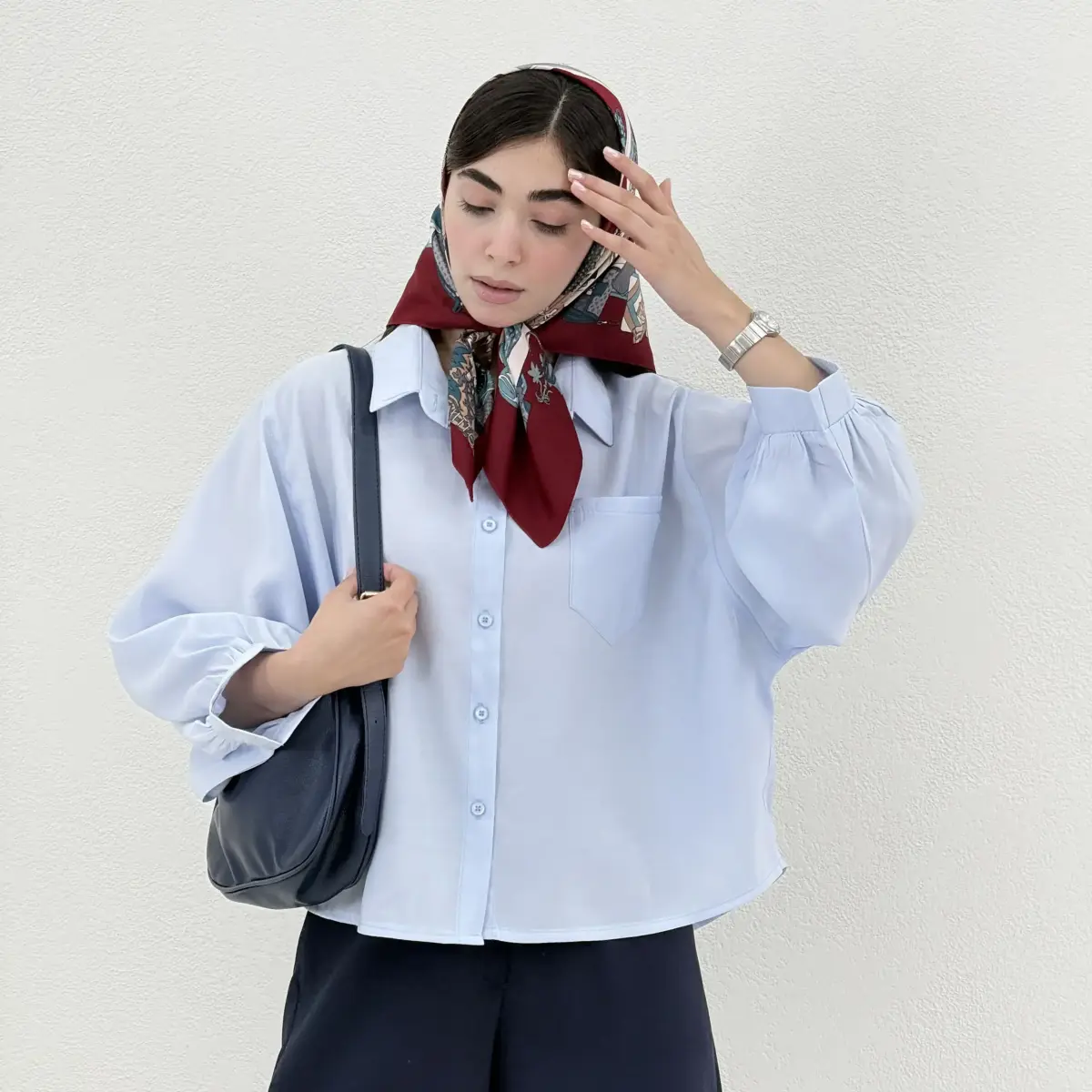 شومیز زنانه سیلک جلو جیب | آی بولک