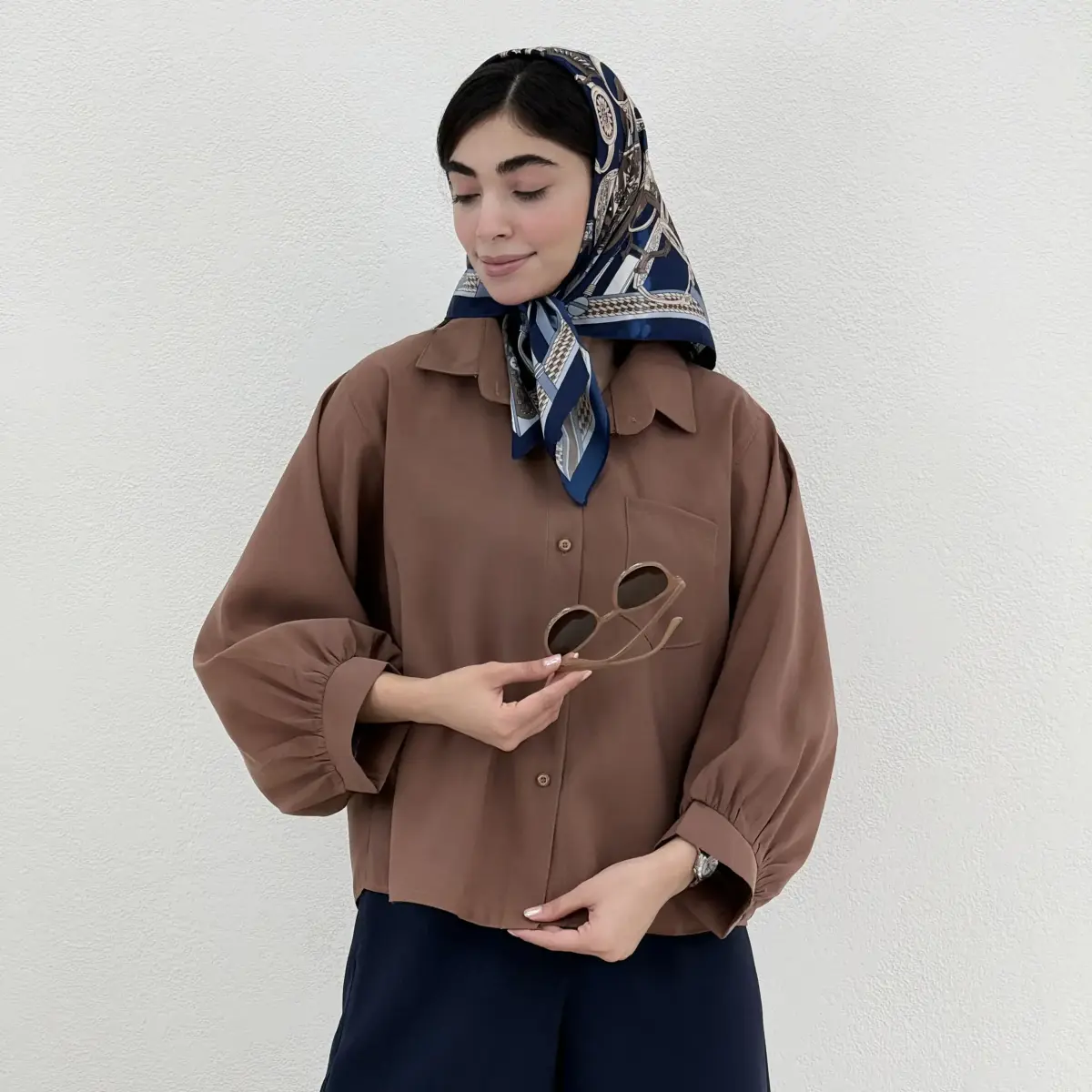 شومیز زنانه سیلک جلو جیب | آی بولک