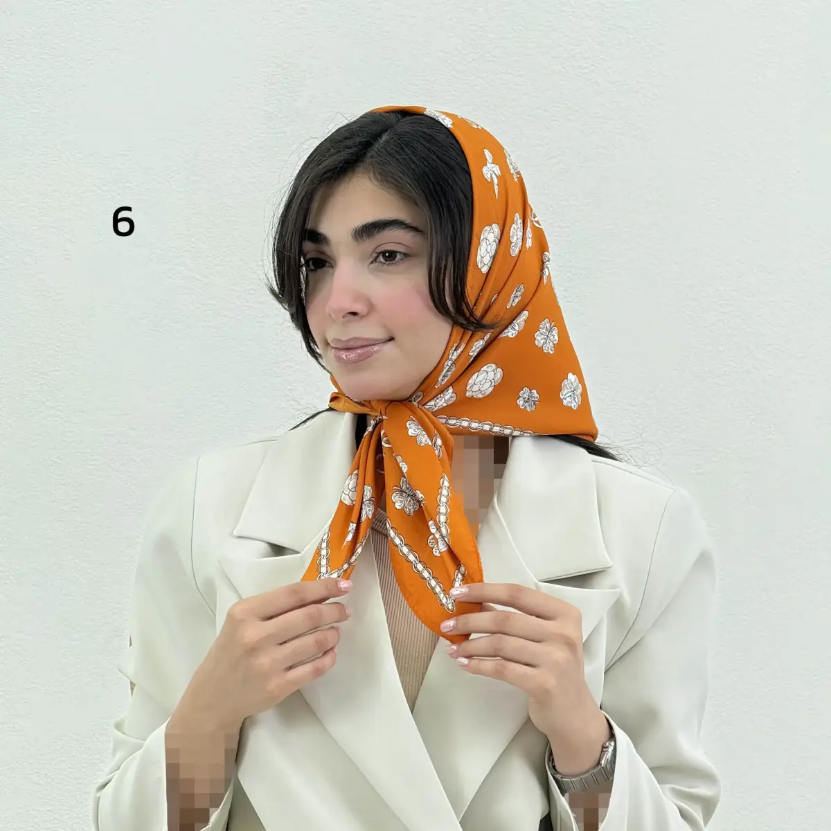 مینی اسکارف زنانه تویل طرحدار | آی بولک