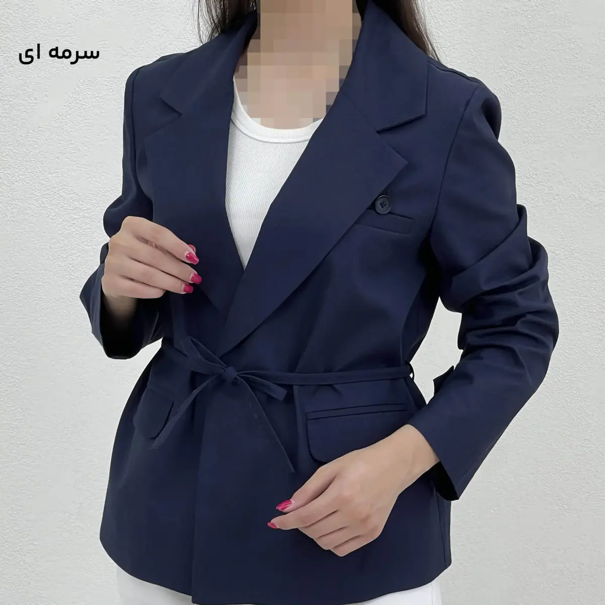 کت زنانه لینن کمربند دار کلاسیک | آی بولک