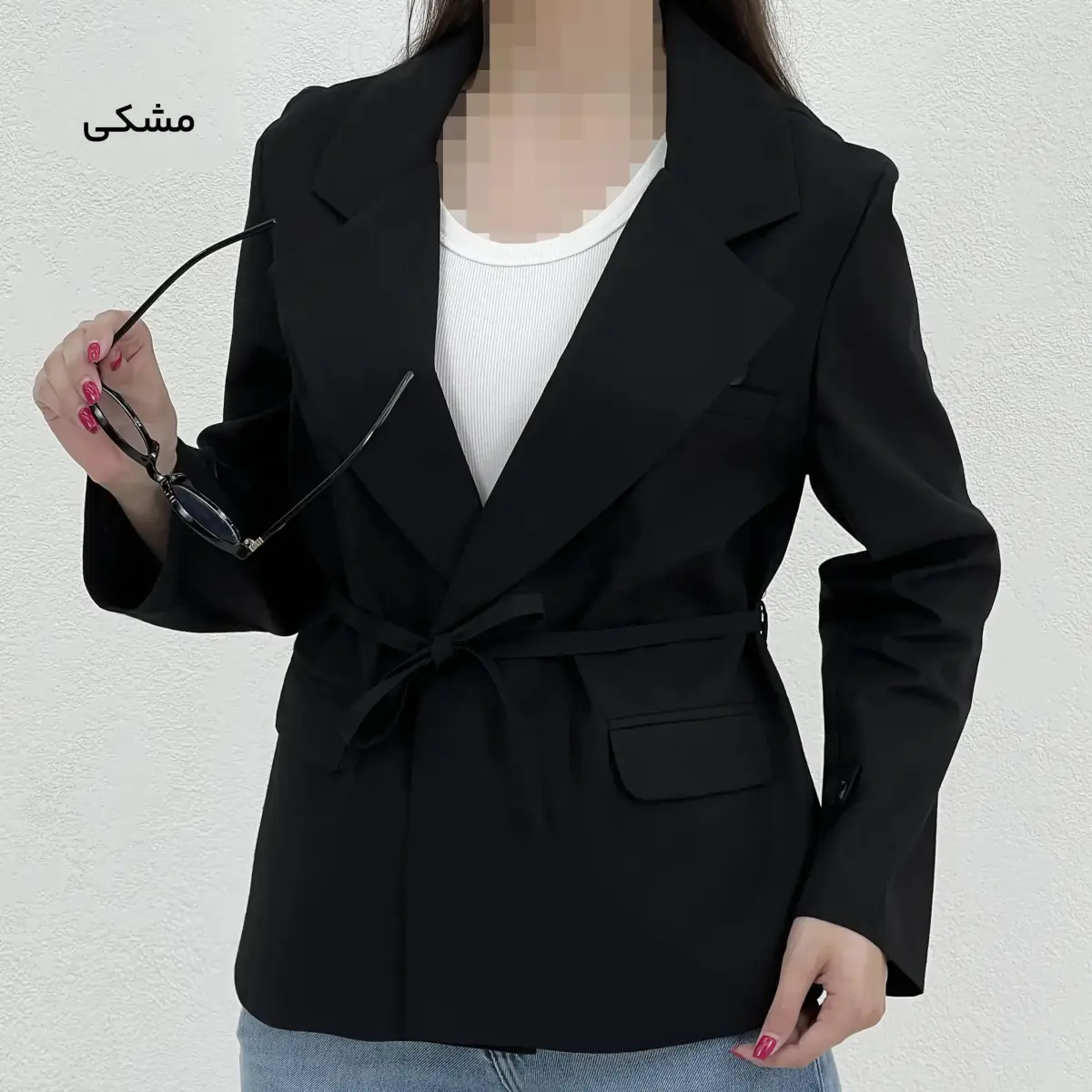 کت زنانه لینن کمربند دار کلاسیک | آی بولک