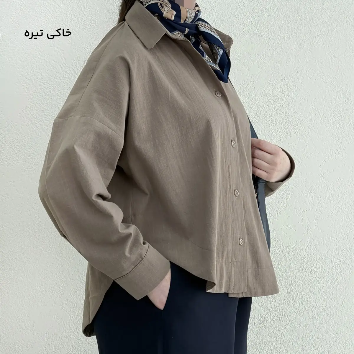 شومیز زنانه لینن پایین هلالی | آی بولک