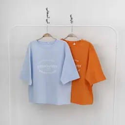 تیشرت زنانه باکسی نوشته | آی بولک